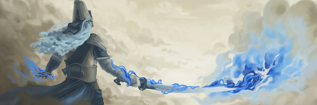 Illustration d'un personnage au milieu des nuages'